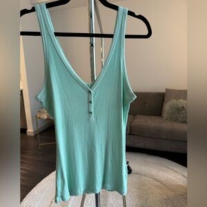 Guess Tank Top Green Sleeveless Top Size Medium